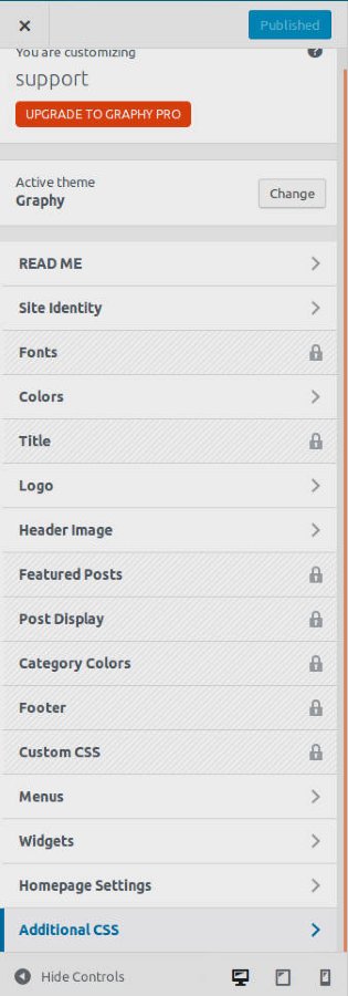 Customizer additional css