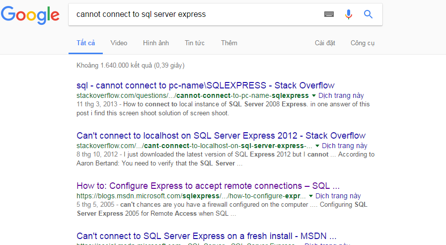Lỗi authentication sql server 2012 bằng windows