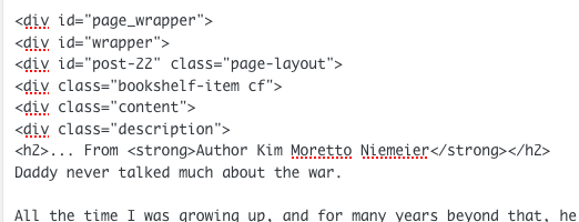 Edit Page IN THE HANDS OF STRANGERS WordPress