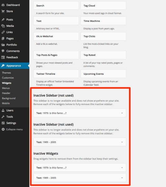 Widgets M R Atlmd Oz Everything else WordPress