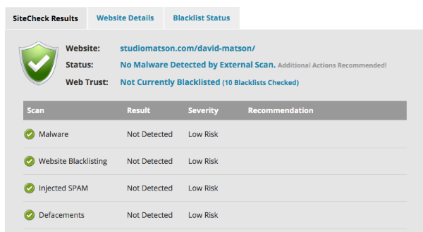 Sucuri SiteCheck Free Website Malware Scanner
