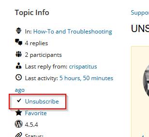 2016 10 11 09 09 05 Topic UNSubscribe WordPress org Forums