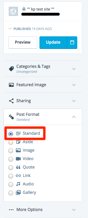 Edit Post kp test site WordPress com
