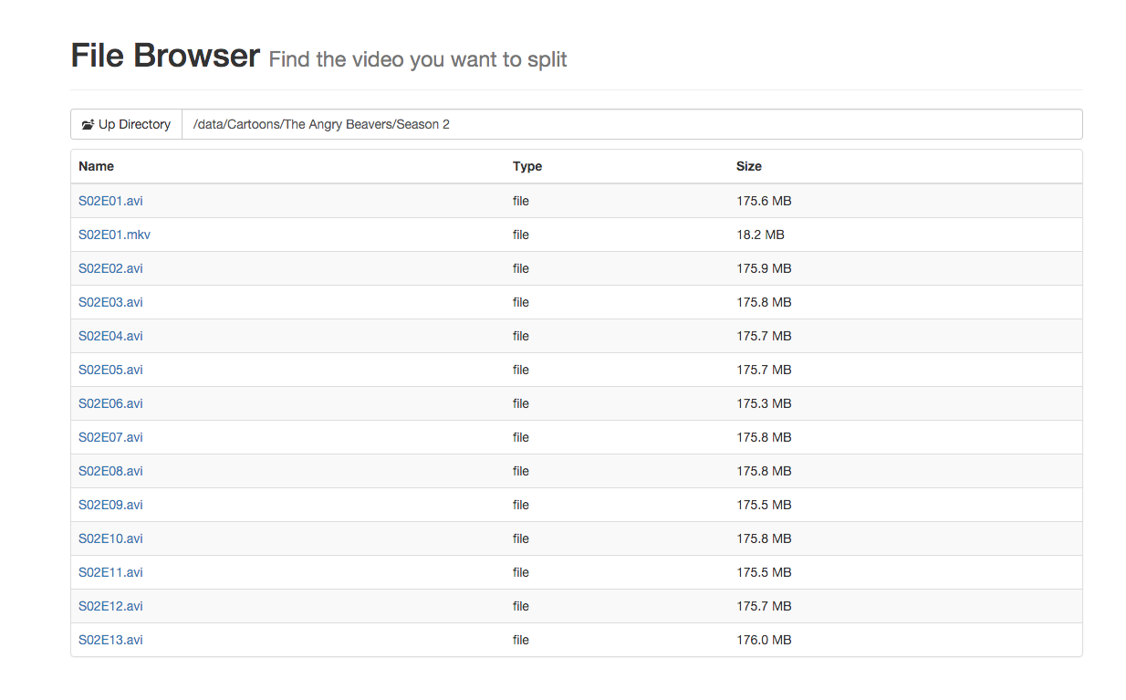 The file browser File Browser