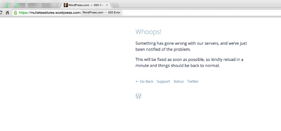 Wordpress com 503 error