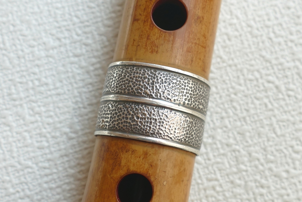 都山流1尺８寸在銘尺八２印 尺八 都山流 在銘 2印 一尺八寸管 中継ぎ緩み