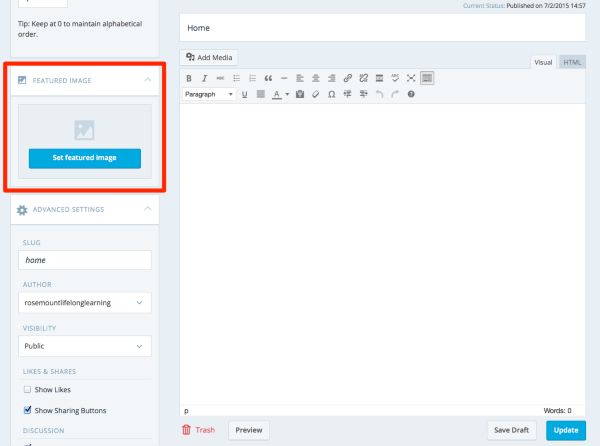 Edit Page WordPress com
