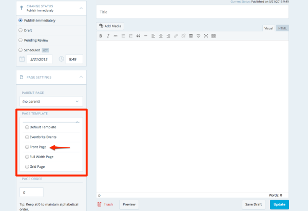 Edit Page WordPress com