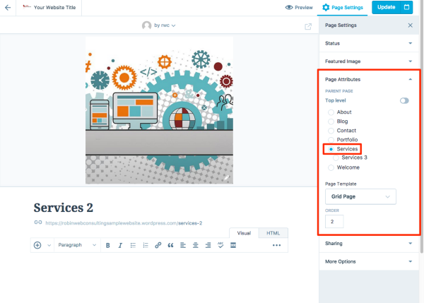 Edit Page Your Website Title WordPress com 1