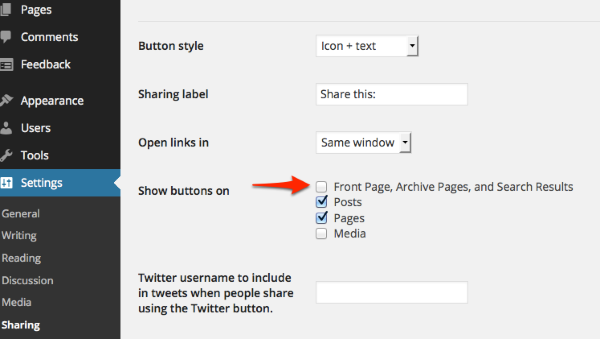 Sharing Settings My Midlife Post Punk Crisis WordPress