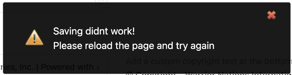 Theme Options error