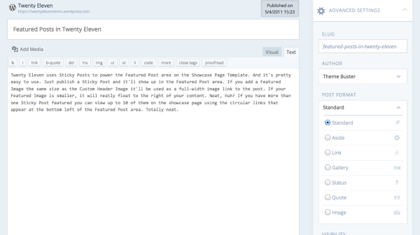 Edit Post WordPress com
