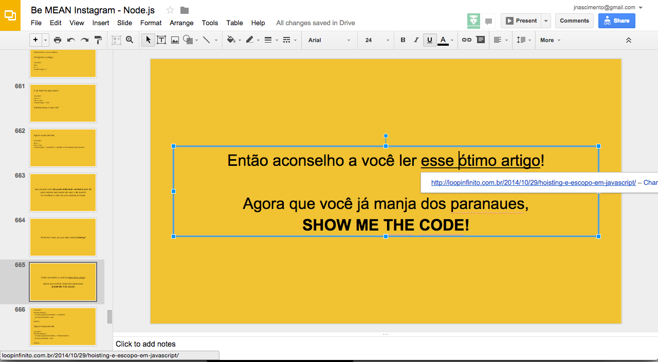 Cor do texto em LINK