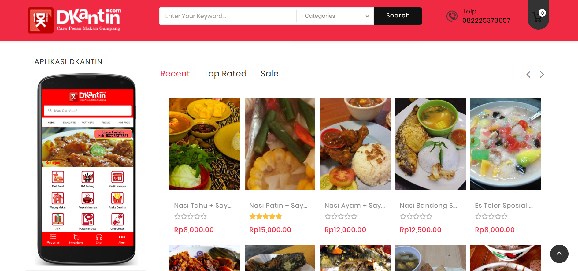 DKantin Mobile Apps Front End