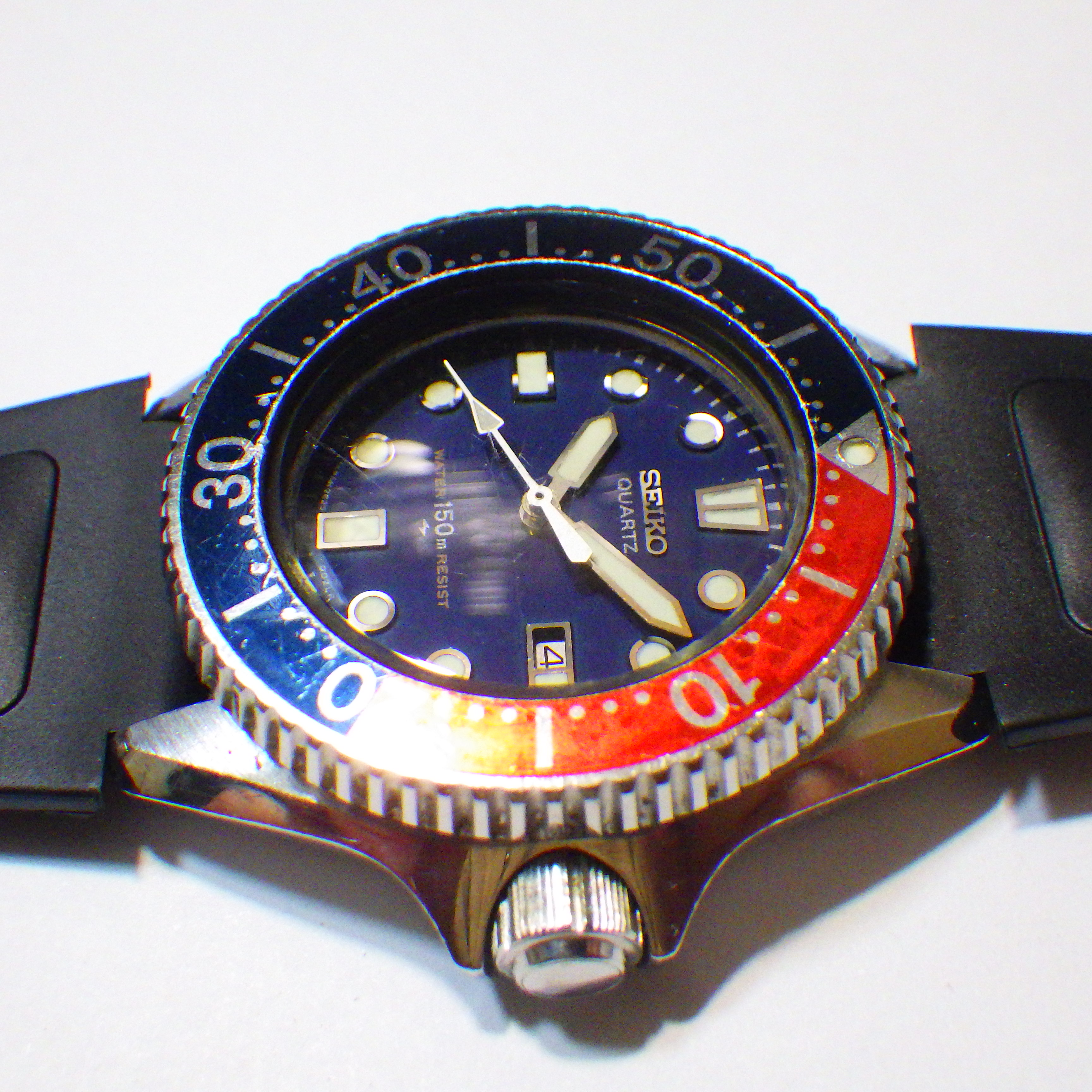 Seiko Diver 2625 001B Vintage Quartz Watch Pepsi Bezel JAPAN E26