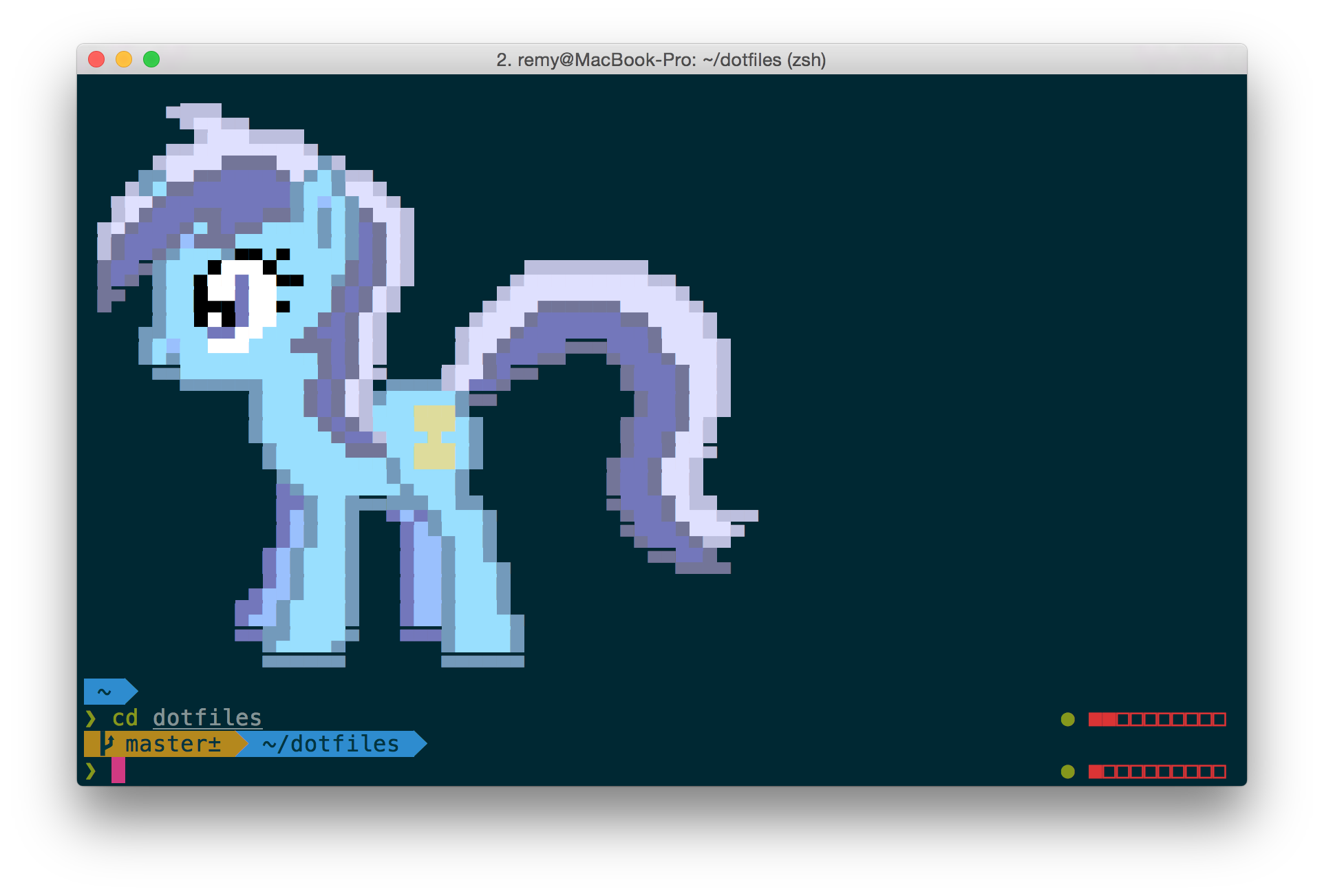 Screenshot of my shell prompt