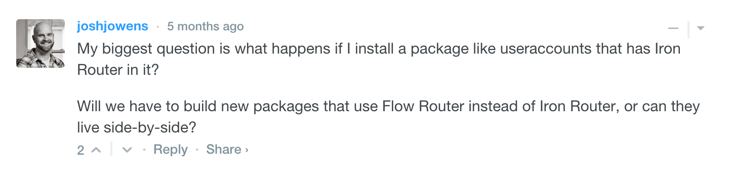 FlowRouter addon packages