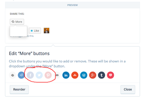 Share buttons enabled