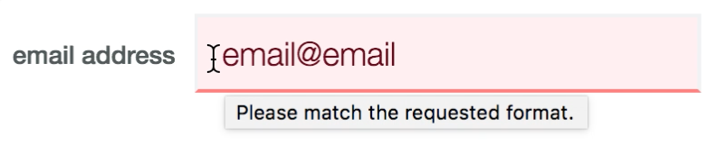input validationMessage