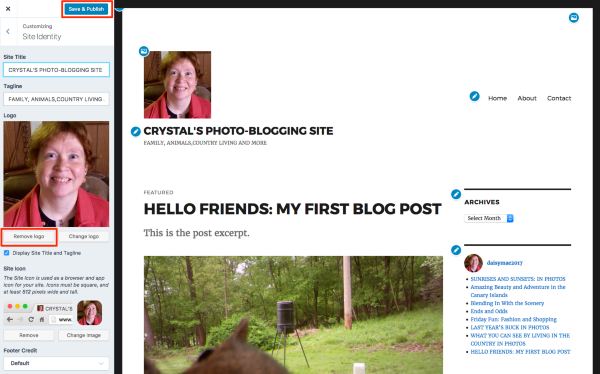 Customize CRYSTAL S PHOTO BLOGGING SITE FAMILY ANIMALS COUNTRY LIVING AND MORE 1