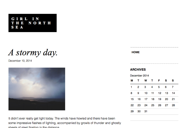 Girl in the north sea