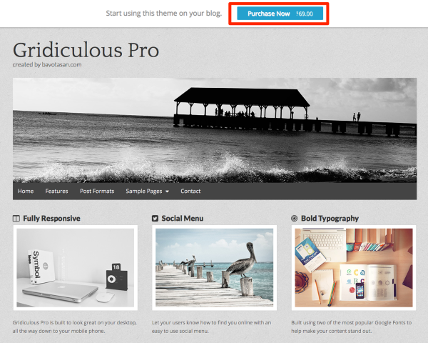 Gridiculous Pro created by bavotasan com