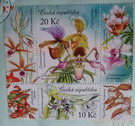 czech orchid stamps