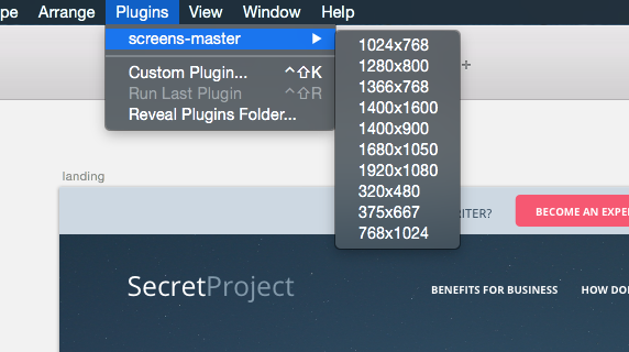 Plugin Menu Preview
