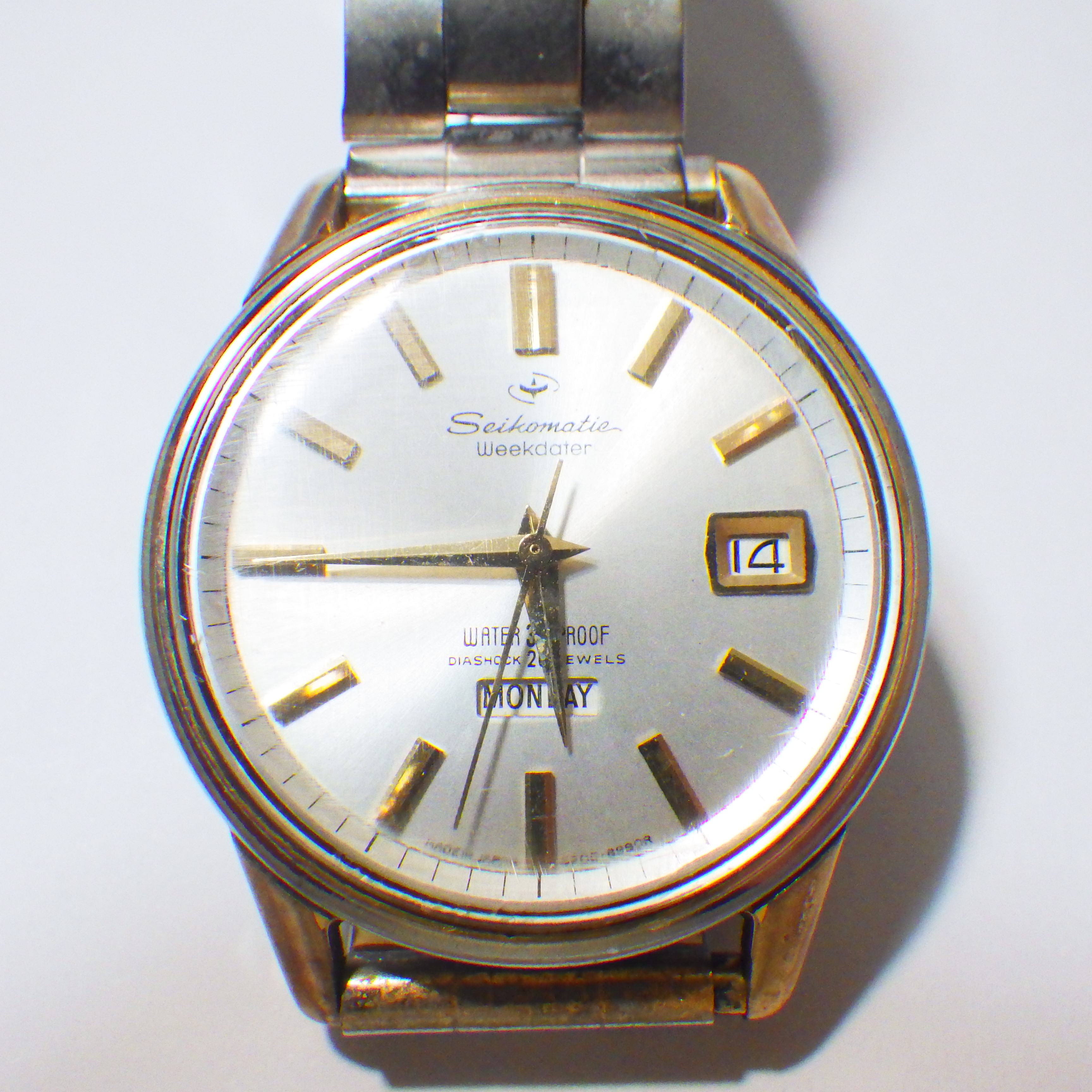 Seiko Seikomatic Weekdater Diashock 26 Jewels 6206 8990 Vintage