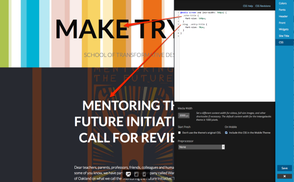 Customize Intergalactic WordPress 3
