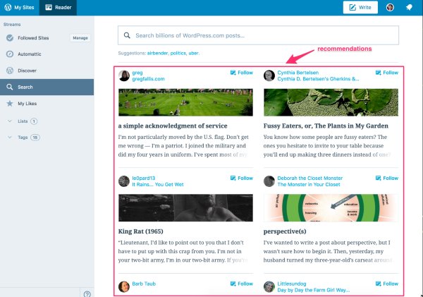 Recommendations example