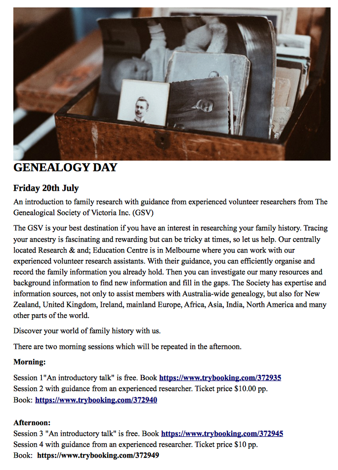 Geneology Day