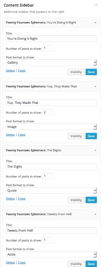 Widgets smntks WordPress