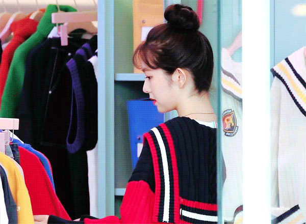 상당히 귀여운 똥머리 아이린.jpgif | 인스티즈