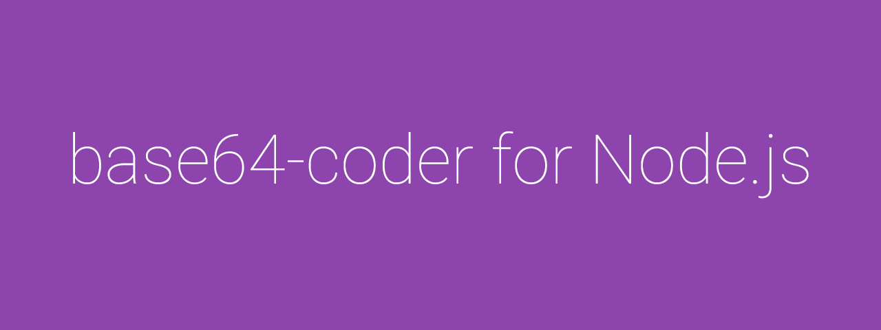 base64-coder-node Logo