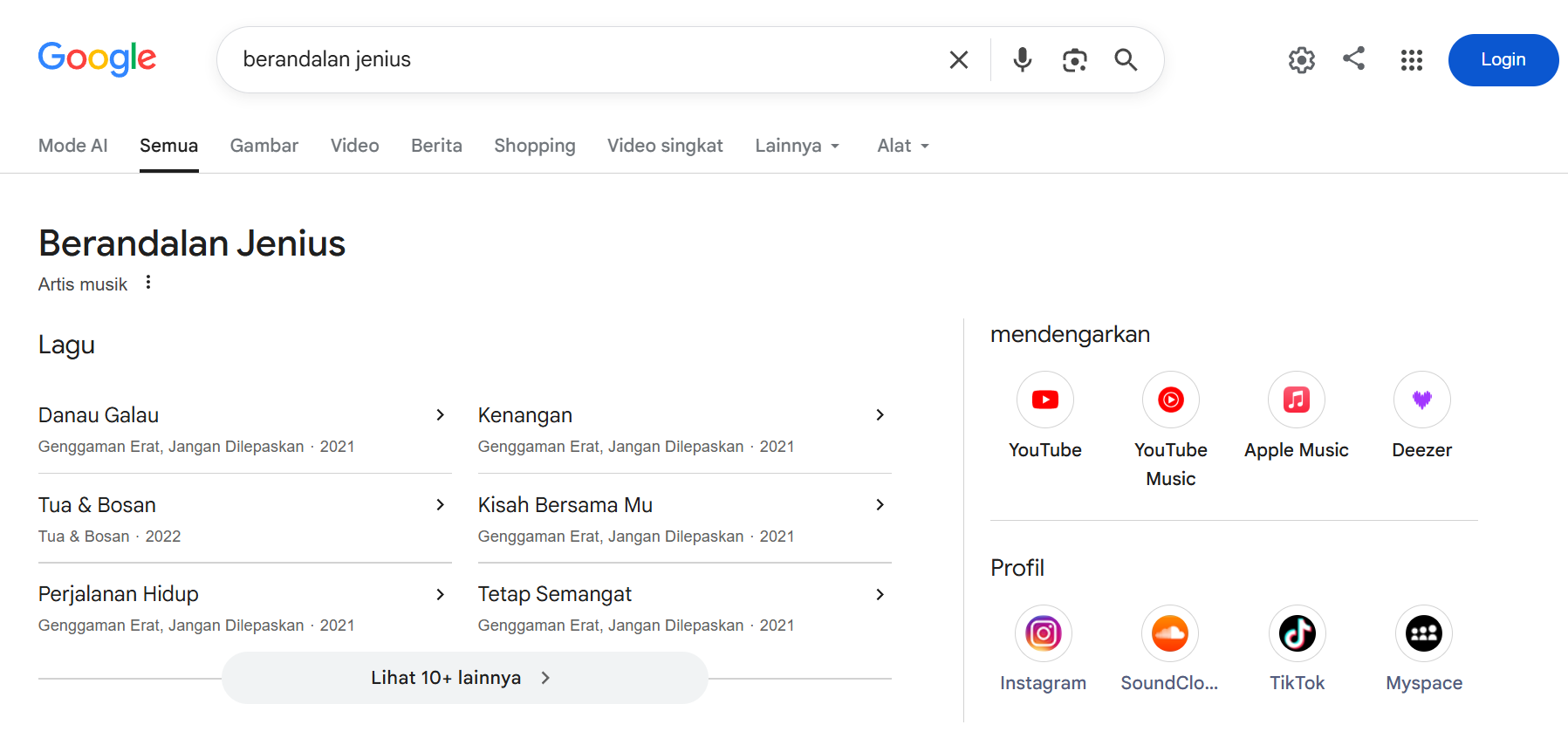 Berandalan Jenius Search Indexing