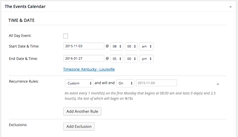 Admin meta before fix