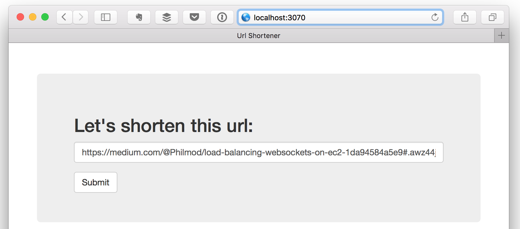 Enter an url