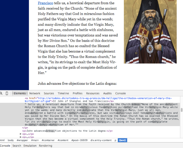 St John the Wonderworker and the Immaculate Conception Eclectic Orthodoxy