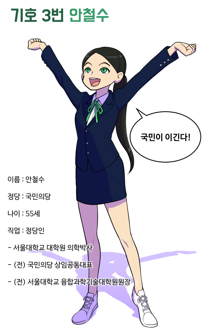 루리웹인이 만든 2017 대선 후보들 모에화 버전..... | 인스티즈