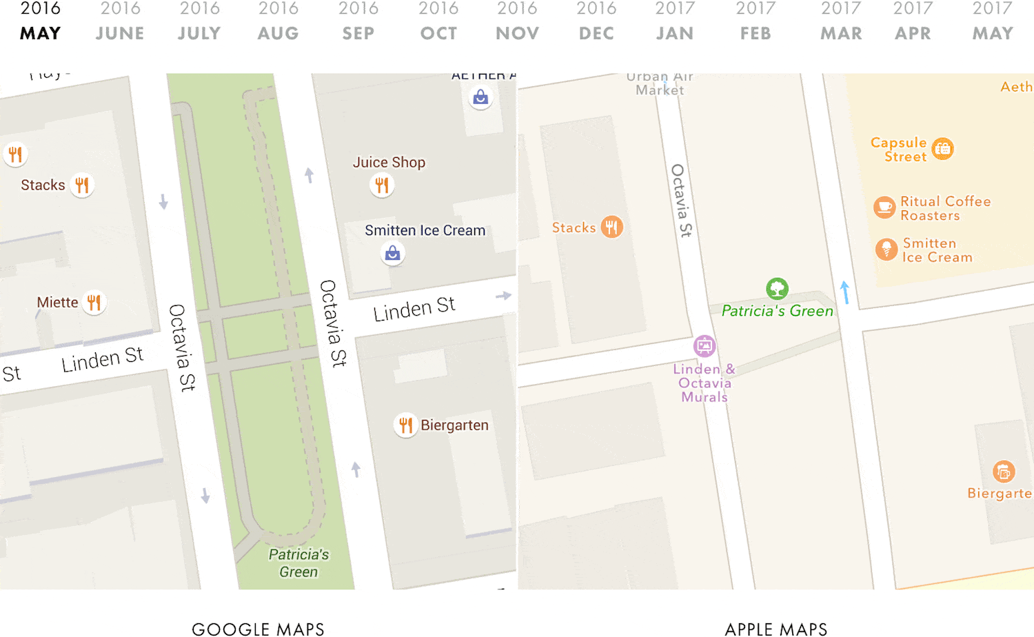 Google Maps vs. Apple Maps