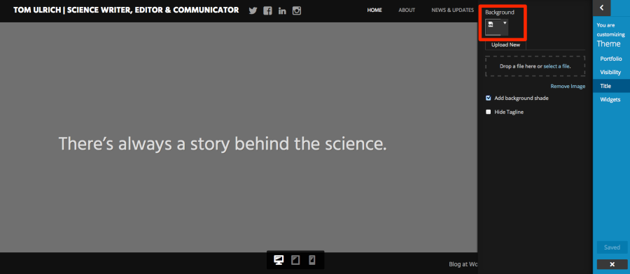 Customize Harmonic WordPress