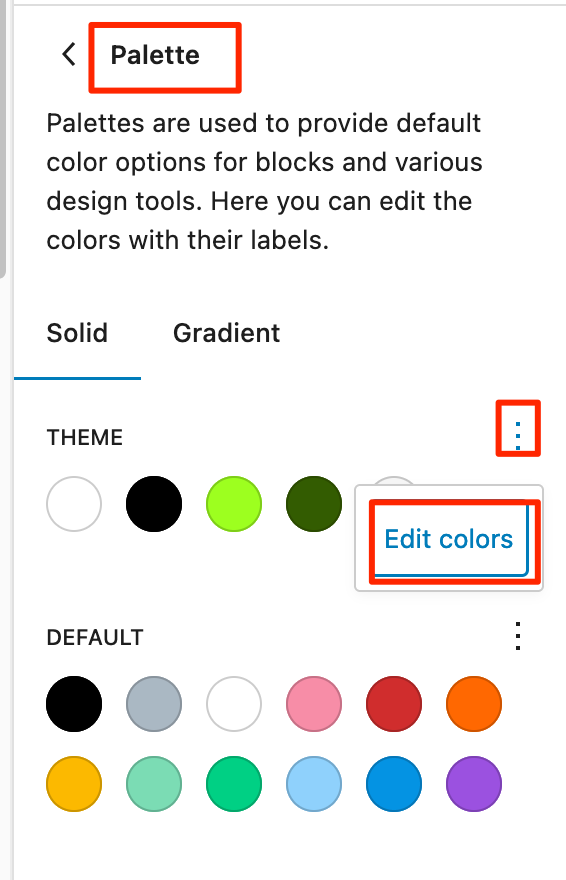 Old Posts/Pages only follows the default theme style color