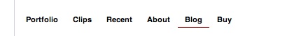 blog nav bar