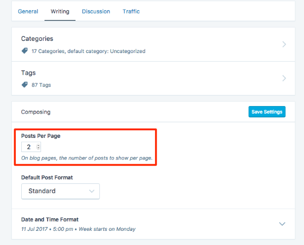 Site Settings A Lovely Site WordPress com