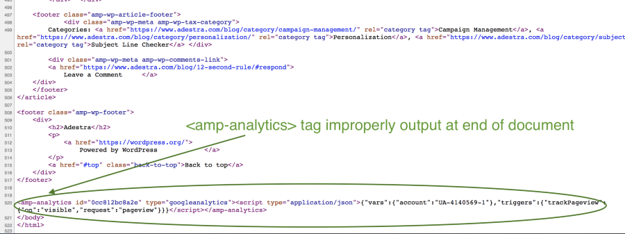 Amp analytics