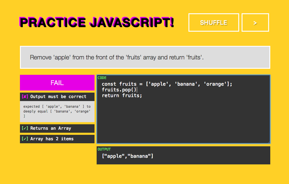 PracticeJavaScript site