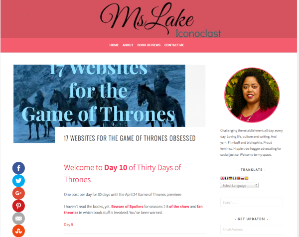 17 Websites for the Game of Thrones Obsessed MsLake 3