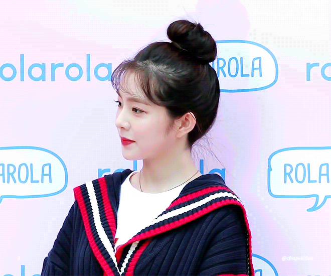 상당히 귀여운 똥머리 아이린.jpgif | 인스티즈